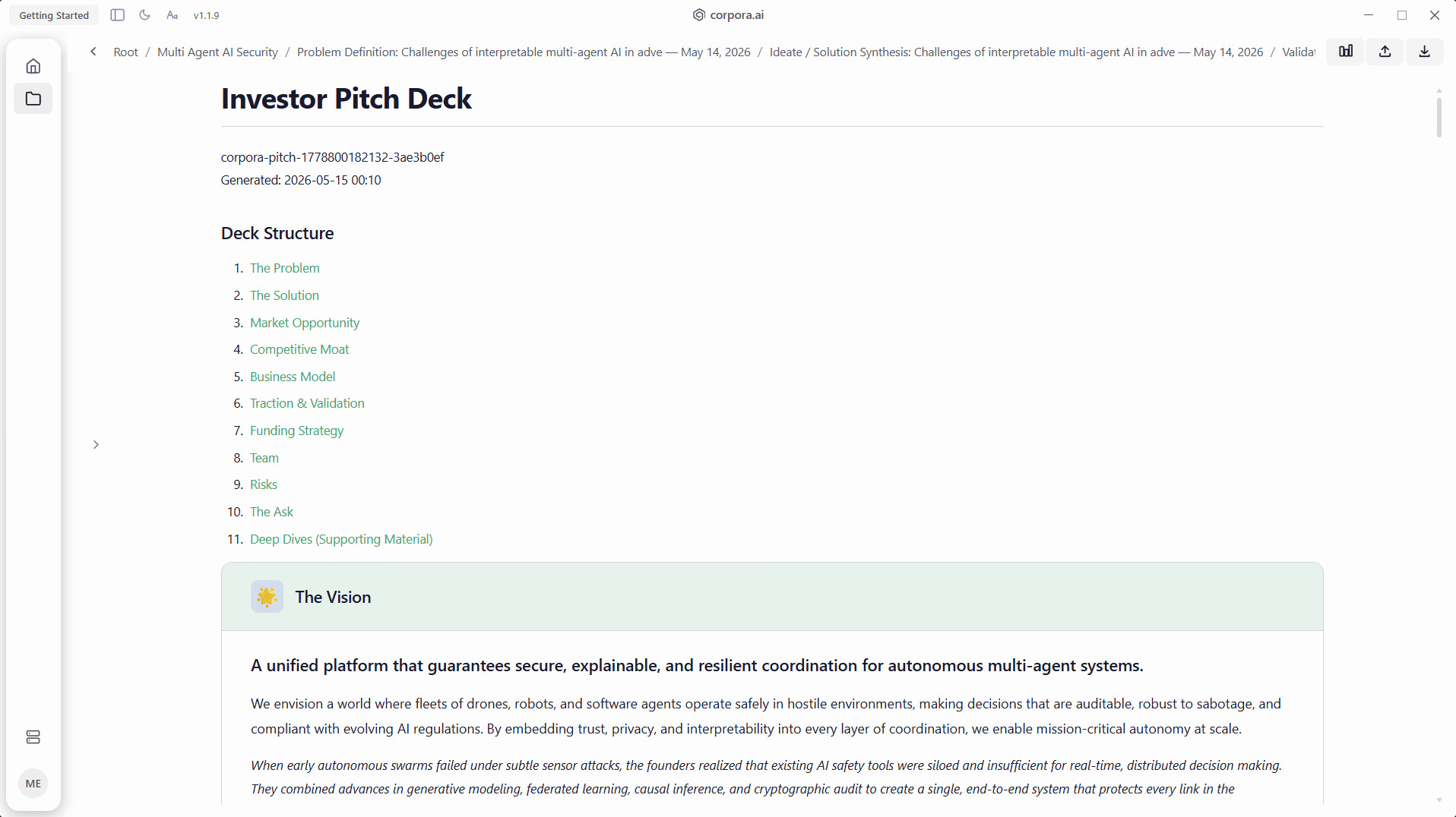 Pitch Deck output 1
