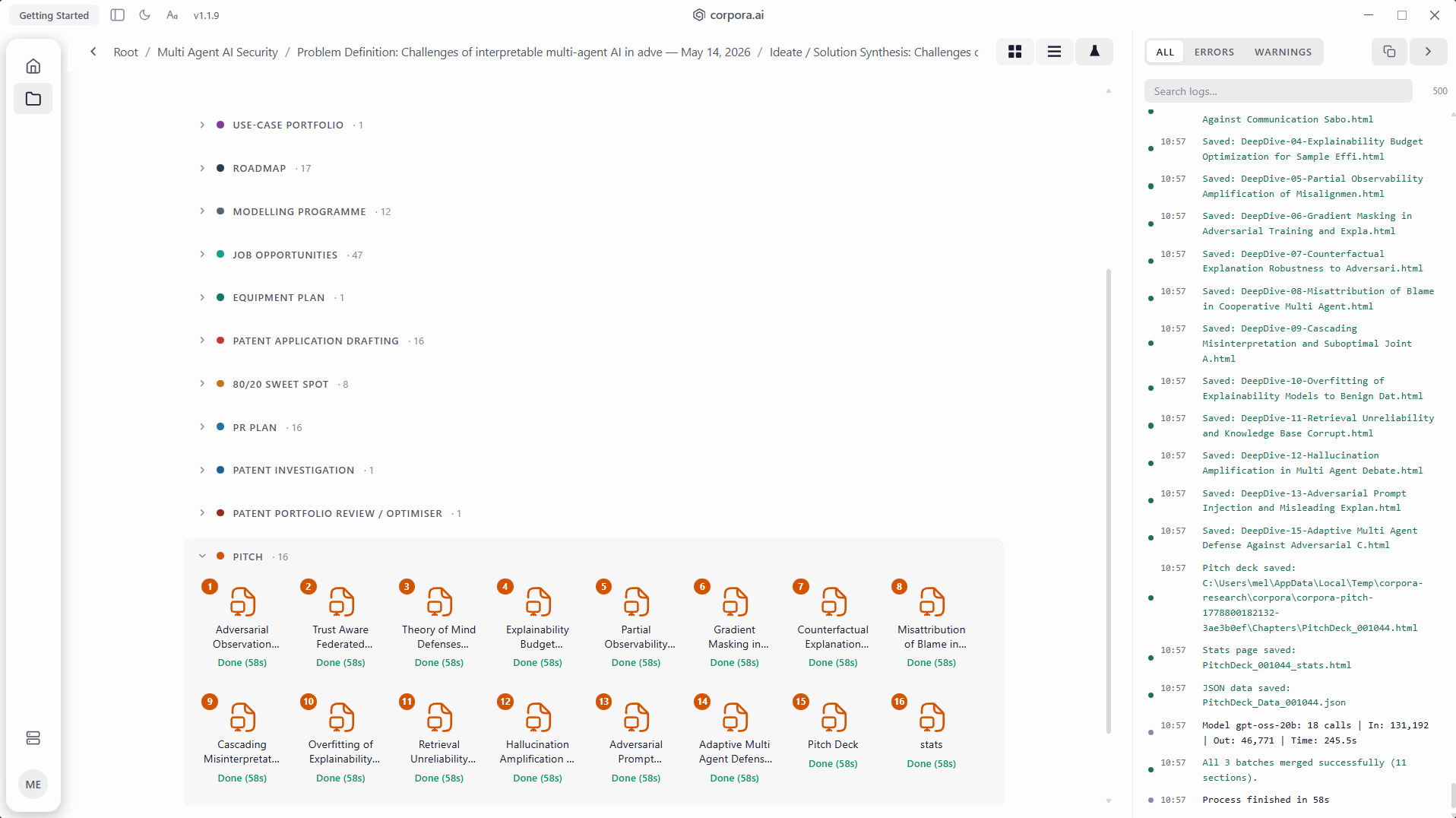 Pitch Deck running