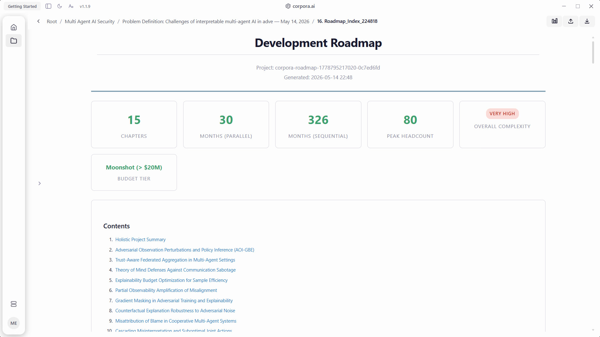 Roadmap output 1