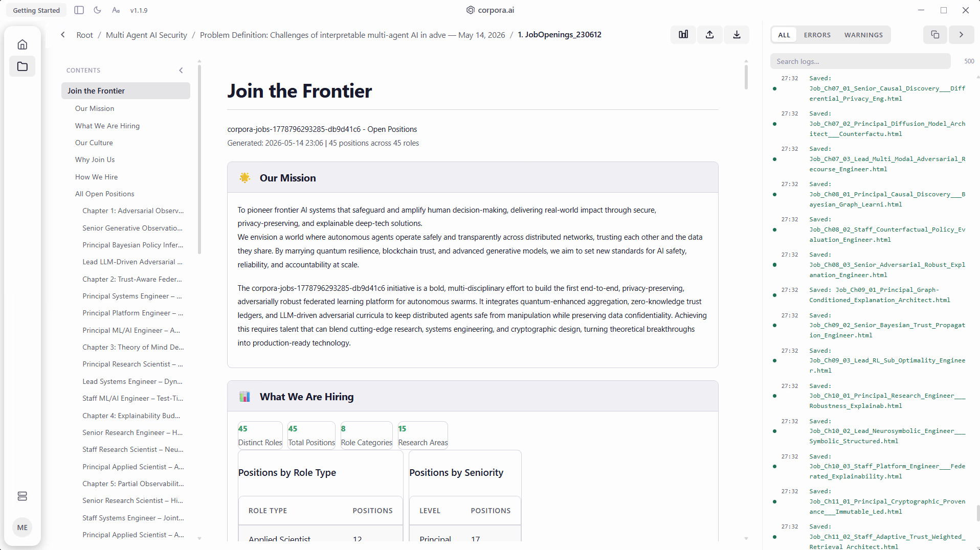 Frontier recruitment output 1