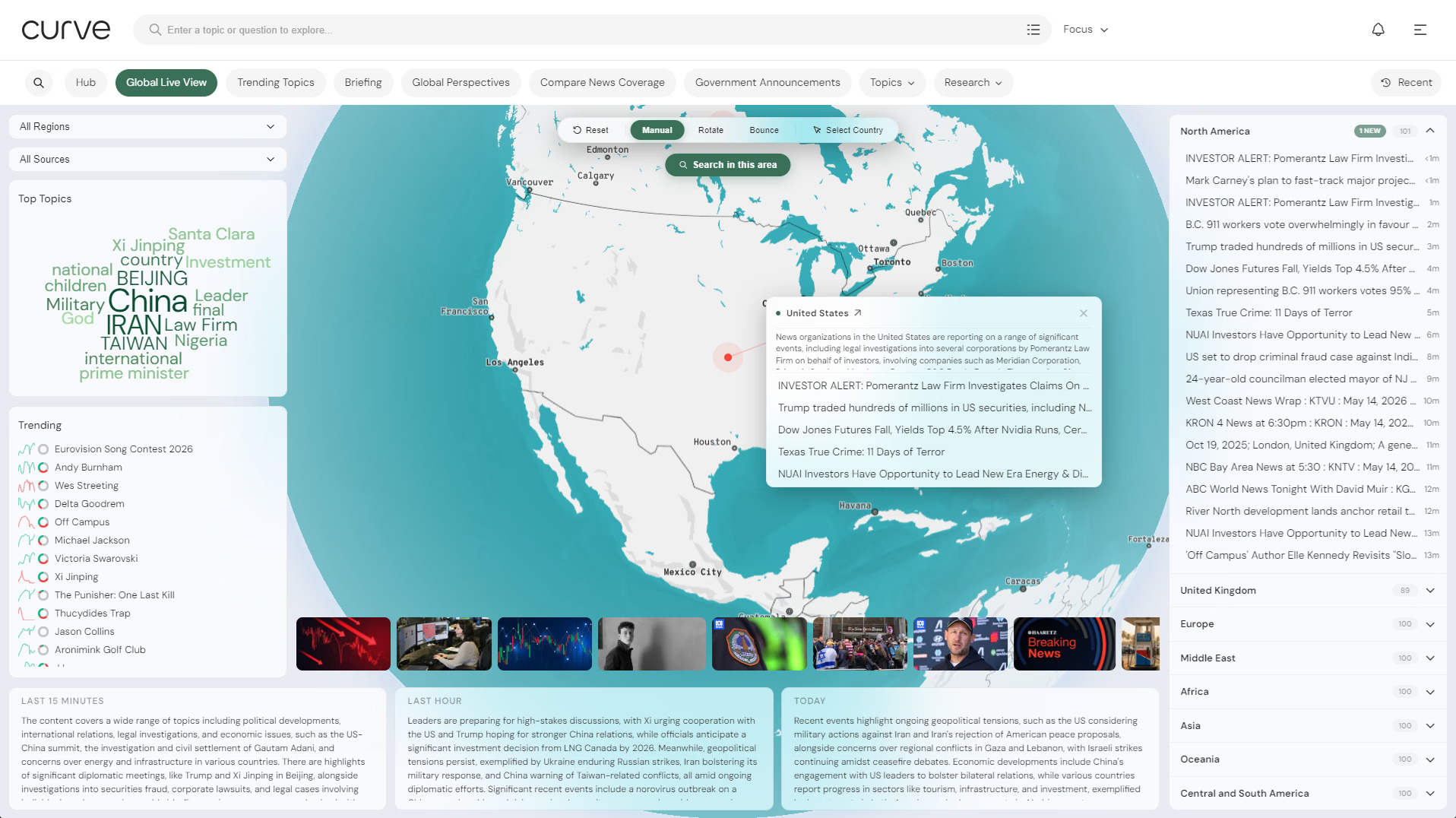 Curve early event detection view